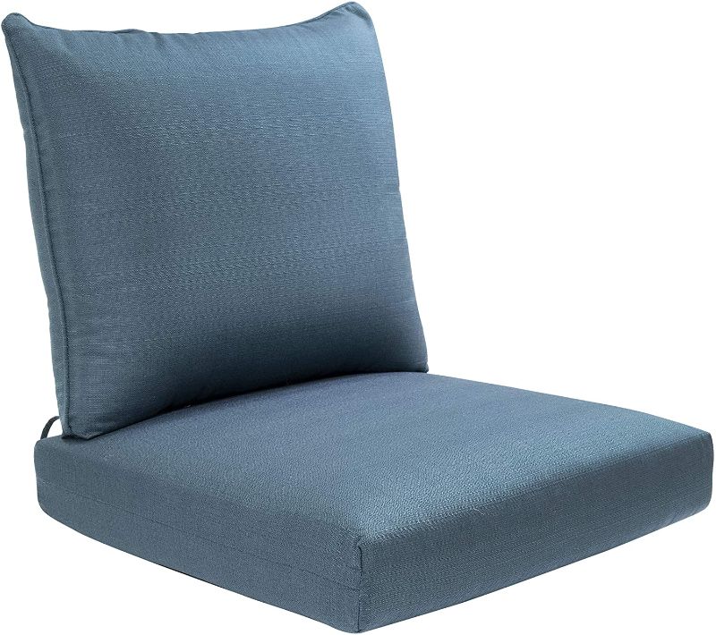 Photo 1 of Decor Therapy 7292-01242537 Outdoor Deep Seating Cushion, Charleston Blue
