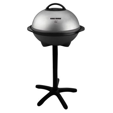 Photo 1 of George Foreman, Silver, 12+ Servings Upto 15 Indoor/Outdoor Electric Grill, GGR50B, REGULAR
