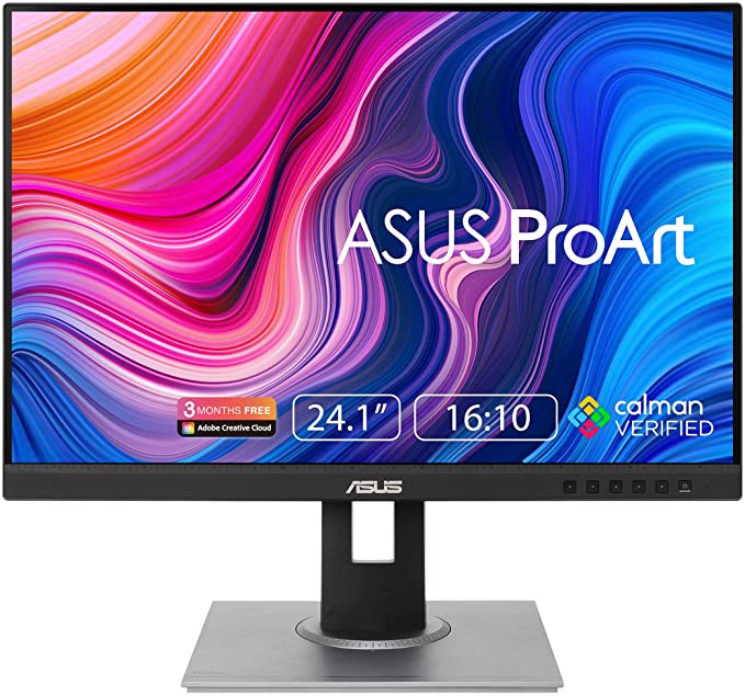 Photo 1 of ASUS ProArt Display PA248QV 24.1” WUXGA (1920 x 1200) 16:10 Monitor, 100% sRGB/Rec.709 ?E < 2, IPS, DisplayPort HDMI D-Sub, Calman Verified, Eye Care, Anti-glare, Tilt Pivot Swivel Height Adjustable