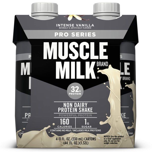 Photo 1 of (3 pack) Muscle Milk Pro Series Non-Dairy Protein Shake, Intense Vanilla, 32g Protein, Ready to Drink, 11 fl. oz., -----EXP-----APRIL 30, 20222