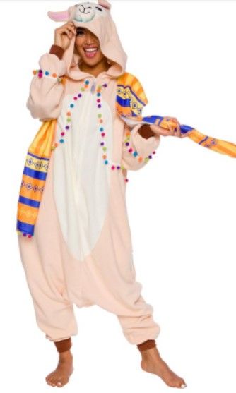 Photo 1 of FUNZIEZ! Llama Adult Unisex Novelty Union Suit medium