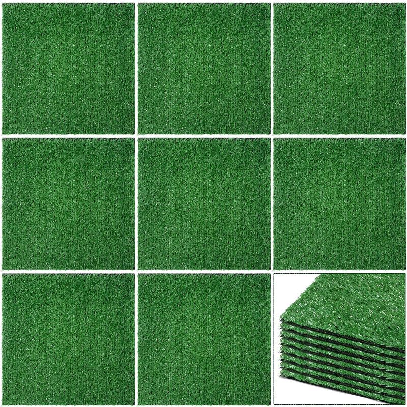 Photo 1 of Artificial Grass Fake Grass Mat Synthetic Turf Patch Garden Grass Tiles Square