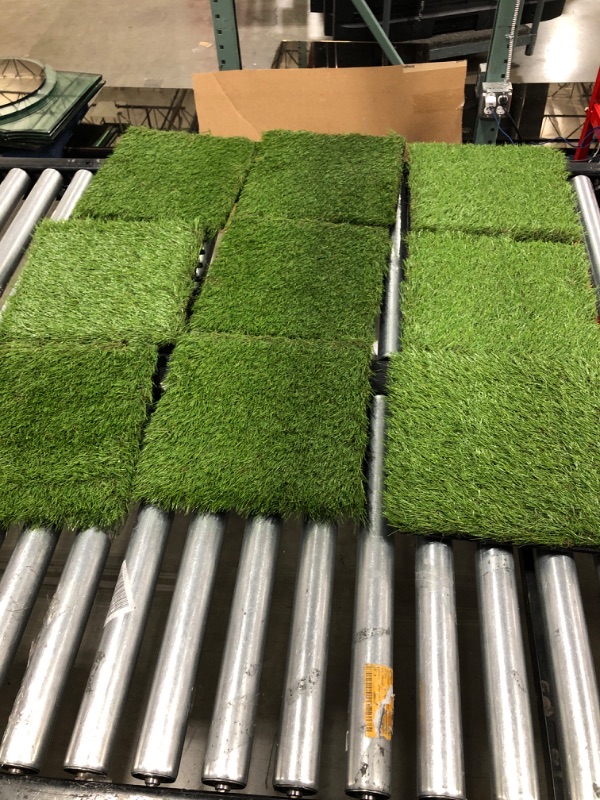 Photo 2 of Artificial Grass Fake Grass Mat Synthetic Turf Patch Garden Grass Tiles Square