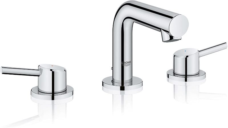 Photo 1 of Grohe 20572001 Concetto Widespread Bathroom Faucet, Starlight Chrome, X-Small
