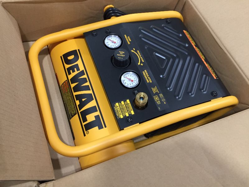 Photo 2 of DEWALT Air Compressor, 135-PSI Max, 1 Gallon (D55140) , Yellow
