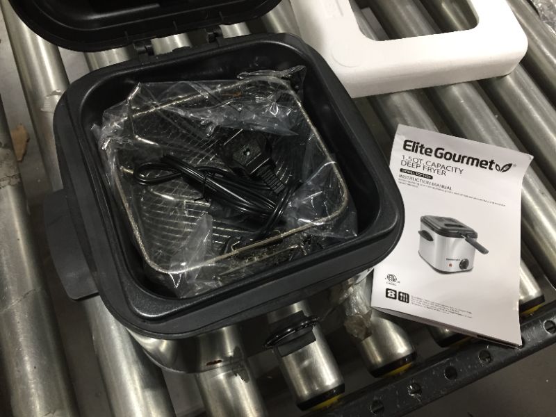 Photo 2 of Elite Gourmet - 1.5Qt. Deep Fryer - Stainless Steel
