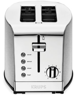 Photo 1 of KRUPS KH732D Toaster with Brushed and Chrome Stainless Steel Housing 2-Slice