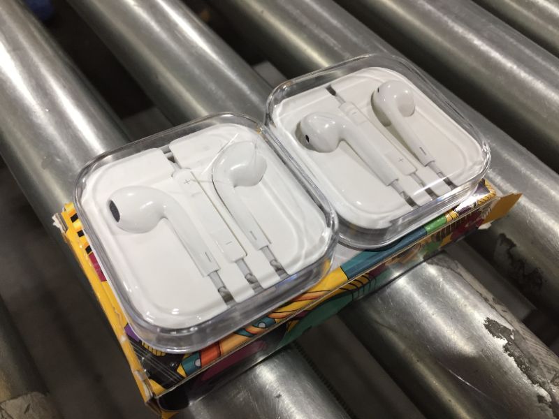 Photo 1 of 2 PACK GENERIC EARBUDS, WHITE