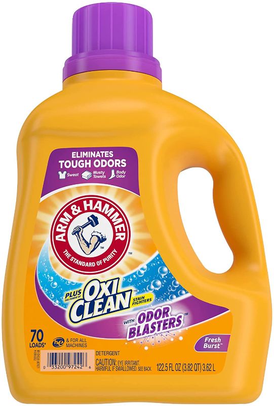 Photo 1 of Arm & Hammer Plus OxiClean Odor Blasters Fresh Burst, 70 Loads Liquid Laundry Detergent, 122.5 Fl oz
