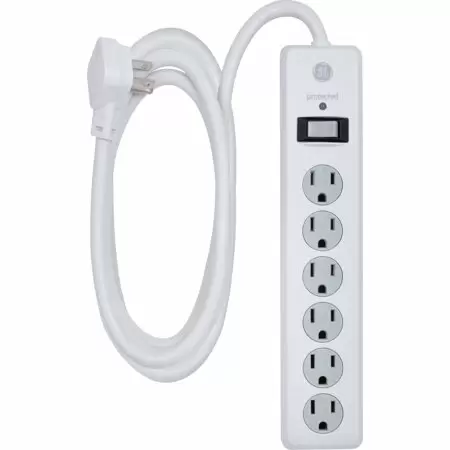 Photo 1 of Ge 14092 6-outlet Surge Protector (white, 10ft Cord)

