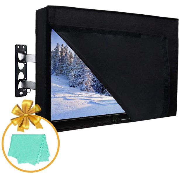 Photo 1 of Easy-Going Outdoor TV Cover with Front Flap on Rainy Days for 22-24 inch, Black
