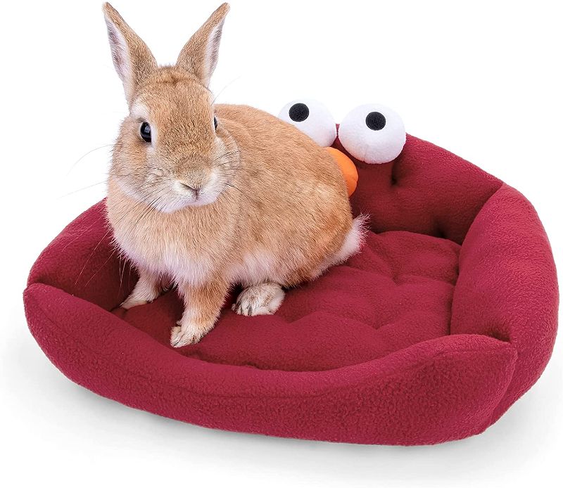 Photo 1 of andwe Guinea Pig | Rabbit Beds - Soft Fleece Sleeping Mat for Bunny Ferret Chinchilla Cat Kitten or Other Similar-Sized Small Pets (Red)
