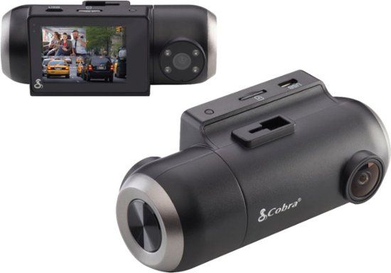 Photo 1 of Cobra - SC 201 Dual-View Smart Dash Cam with Built-In Cabin View - Black
