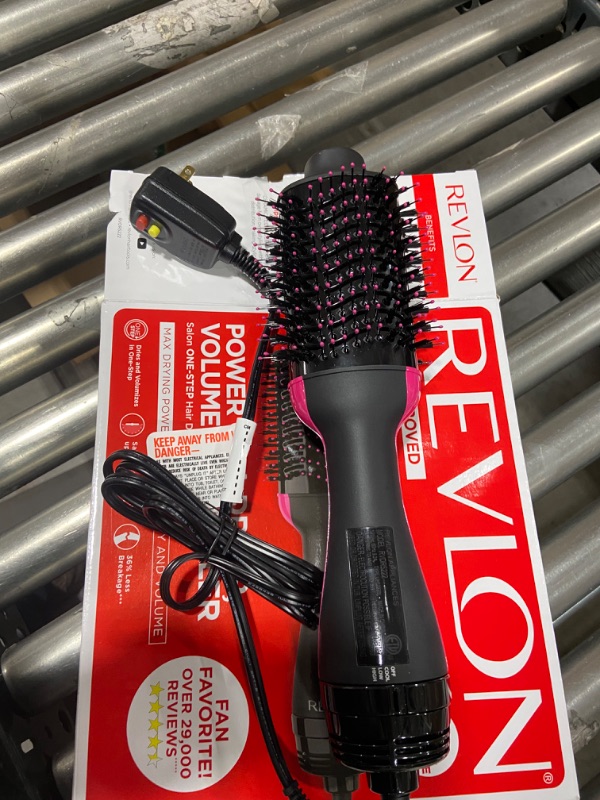 Photo 2 of REVLON One-Step Volumizer Original 1.0 Hair Dryer and Hot Air Brush, Black
