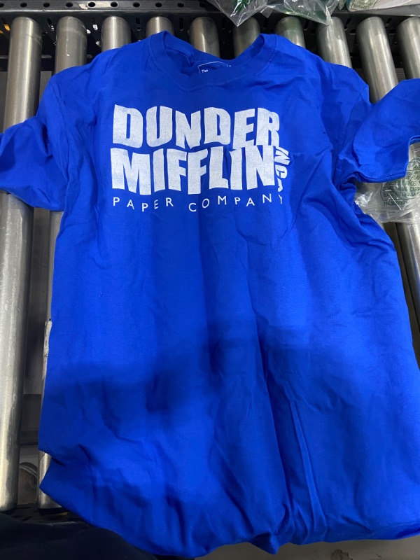 Photo 1 of 'DUNDER MIFFLIN' UNISEX (L) Blue T Shirt