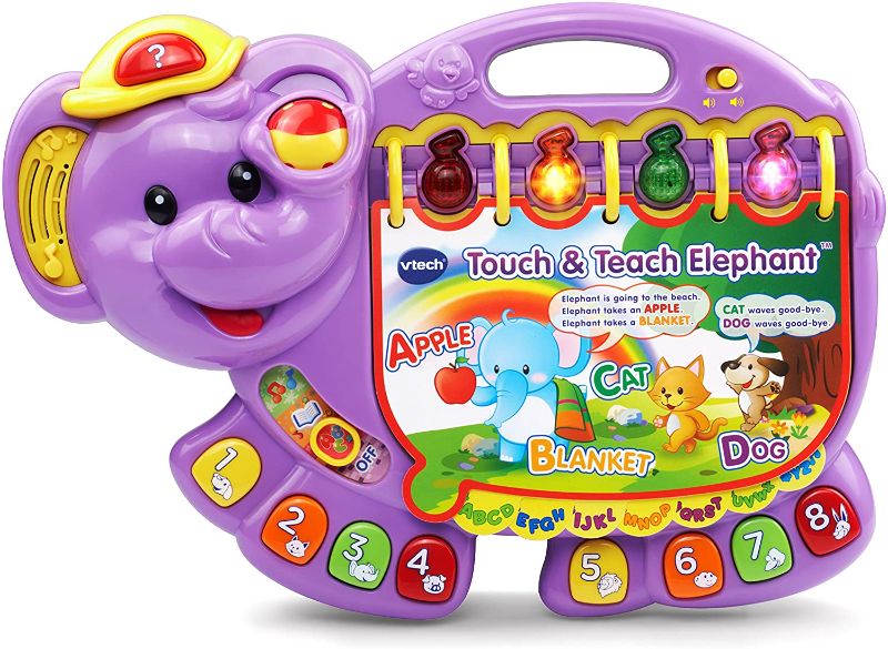 Photo 1 of VTech Touch and Teach Elephant, Purple (Amazon Exclusive)
