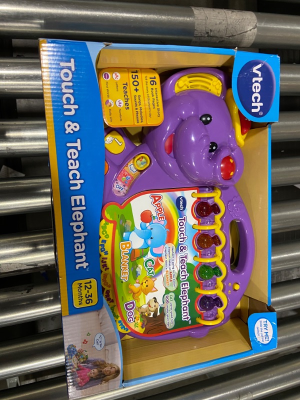 Photo 2 of VTech Touch and Teach Elephant, Purple (Amazon Exclusive)
