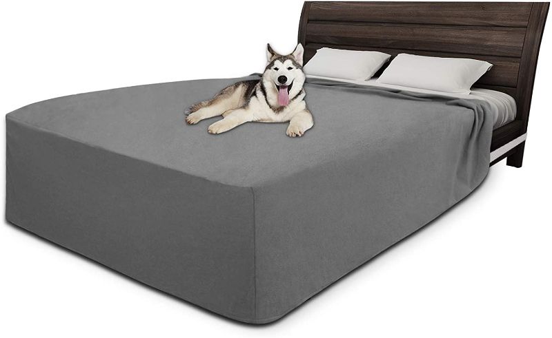 Photo 1 of Easy-Going 100% Waterproof Fleece Bed Cover Washable Furniture Protector Cover Soft and Comfortable Fabric Reusable Incontinence Bed Under Pads for Pets Kids Children Dog Cat
