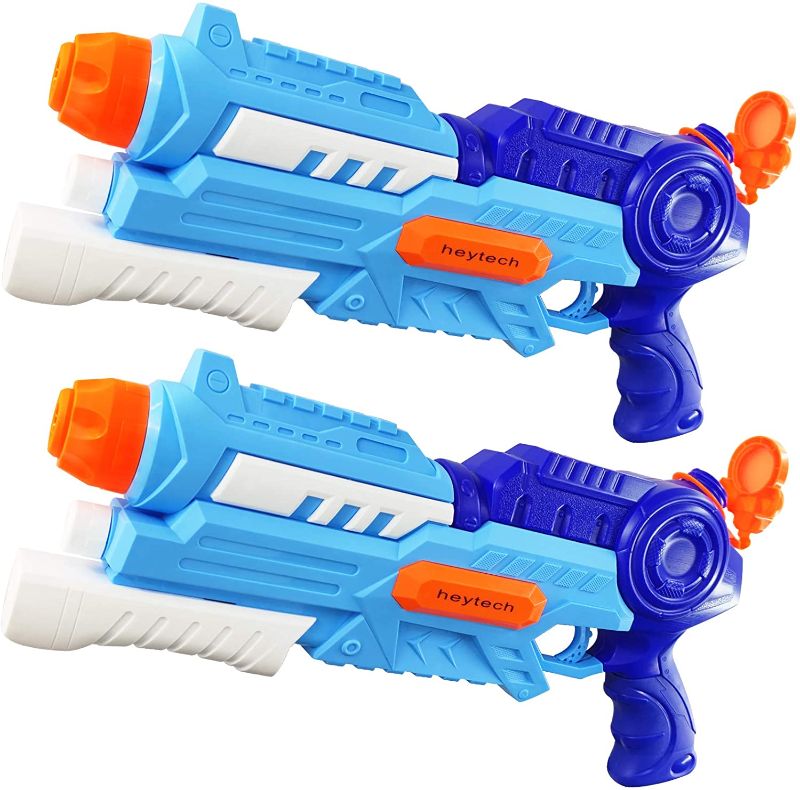 Photo 1 of heytech 2 Pack Super Water Gun Water Blasters 1200CC High Capacity Water Soaker Blaster Squirt Toys Swimming Pool Beach Sand Water Fighting Toy
