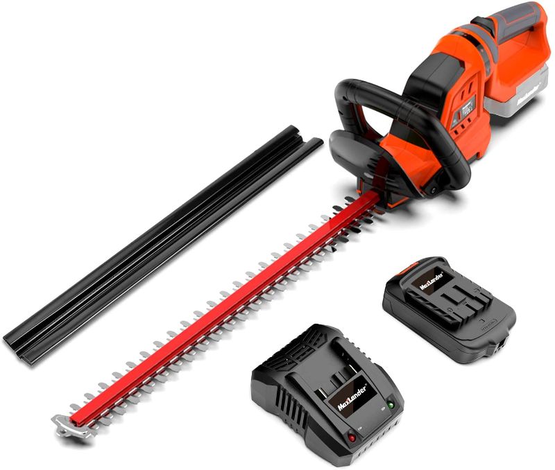 Photo 1 of MAXLANDER Cordless Hedge Trimmer with 22”Dual-Action Blade, Include 20V 2.0Ah Battery and Fast Charger
