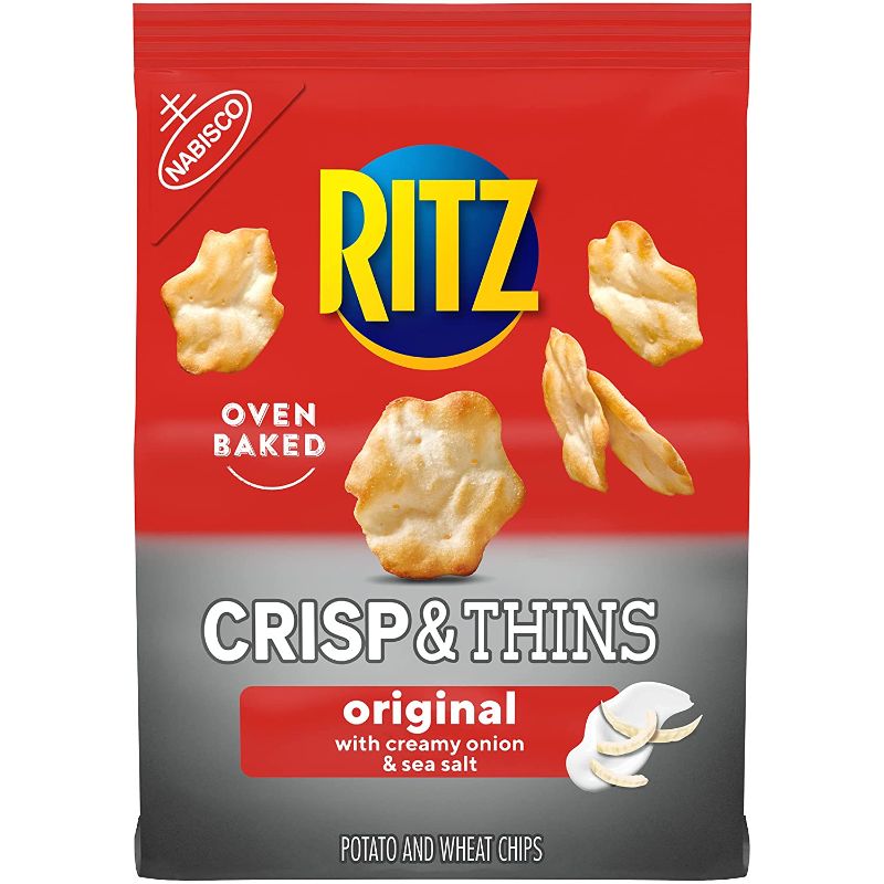 Photo 1 of  6 PACK RITZ Crisp and Thins Original with Creamy Onion and Sea Salt, 7.1 oz

EXPIRED
BEST BY 7/6/2021