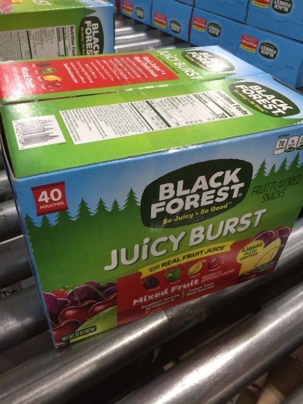 Photo 3 of 2 BOXES Black Forest Fruit Snacks Juicy Bursts, Mixed Fruit, 0.8 Ounce (40 Count)
EXPIRED 
BEST BY 9/24/2021