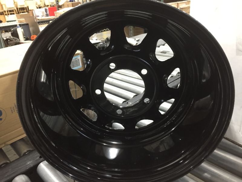 Photo 1 of 
RIMS Pacer 342B Black Daytona tread and side
Wheel size: 16X8
Manufacturer Part #: 1627206565B
Finish: Painted Black
Bolt Pattern: 5X5.50
Offset: +13