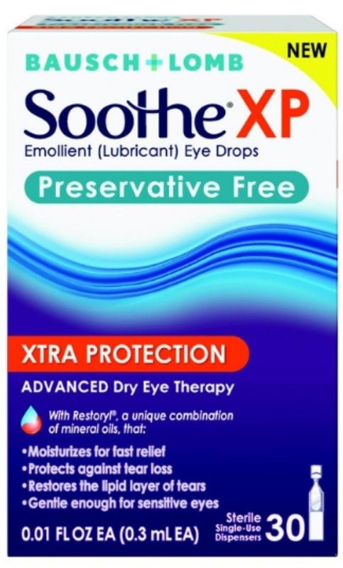 Photo 1 of Bausch + Lomb Soothe Xp 30-Count Preservative Free Lubricant Eye Drops
