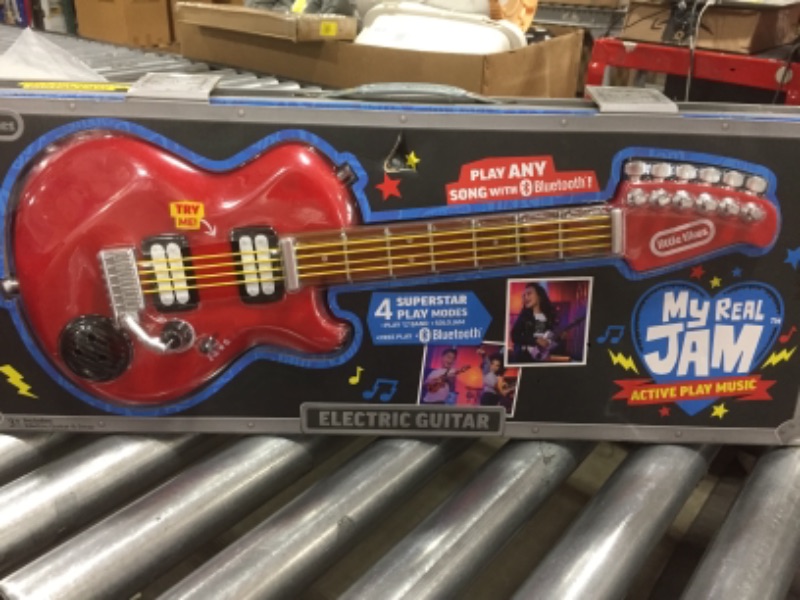 Photo 2 of Little Tikes My Real Jam Electric Guitar, Realistic Toy Guitar with Strap, Musical Instrument with 4 Play Modes, Play Any Song with Bluetooth, Gift for Kids, Toy for Boys and Girls Ages 3 4 5+
