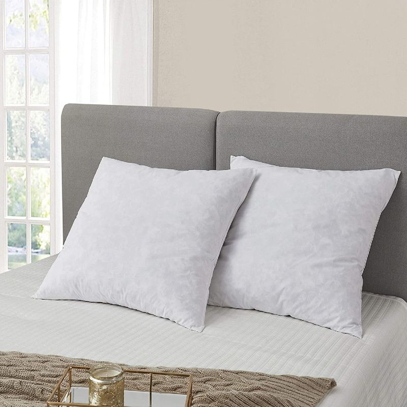 Photo 1 of 2 pack- 26x26 Duck Feather Filled Pillow- White