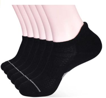 Photo 1 of Corlap Ankle Athletic Running Socks With Cushioned 6 Pack Low Cut Tab Sports Socks for Men and Women- Size 6-11
