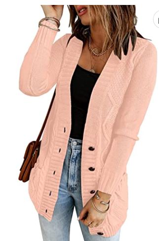 Photo 1 of LookbookStore Women Open Front Knit Cardigan Leopard Print Button Down Sweater Coat- Large
