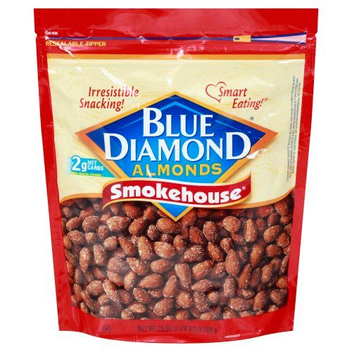 Photo 1 of Blue Diamond Almonds Smokehouse Flavored Snack Nuts, 25 Oz Resealable Bag (Pack of 2)- BEST BY 03/2022
