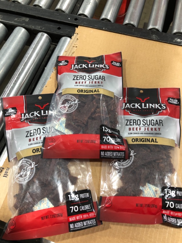 Photo 1 of 3 PACK- Zero Sugar Original Flavored Beef Jerky - BEST BY 02/12/2022