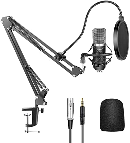 Photo 1 of Neewer NW-700 Professional Studio Broadcasting Recording Condenser Microphone & NW-35 Adjustable Recording Microphone Suspension Scissor Arm Stand with Shock Mount and Mounting Clamp Kit
