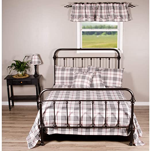Photo 1 of Chesterfield Check Cream Black and Red 94" x 104" Queen Bedcover by Raghu
