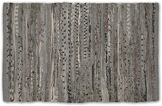 Photo 1 of DII Chindi Home Collection Handmade Multicolor Area Rag Rug, 4x6', Gray
