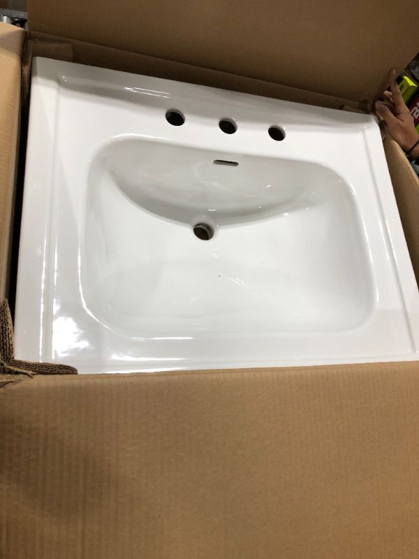 Photo 2 of  Promenade Pedestal Cotton White Vitreous China Bathroom Sink