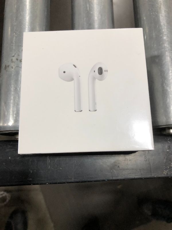 Photo 3 of Apple AirPods (2nd Generation) MV7N2AM/a with Charging Case - Stereo - Wireless - Bluetooth - Earbud - Binaural - in-ear
factory sealed prior to processing
