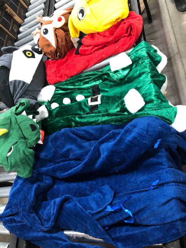 Photo 2 of BOX LOT:  onesies ( 4), pajama pants, Christmas dress, sizes varies