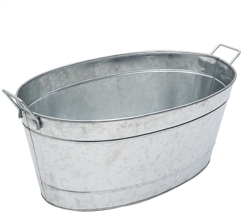 Photo 1 of Achla Designs C-55 Large Galvanized Steel Metal Oval tub