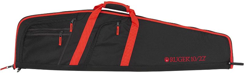 Photo 1 of Allen Company 375-40 Ruger Flagstaff 10/22 Scoped Soft Carrying Gun Case, 40 inches, Black/Red