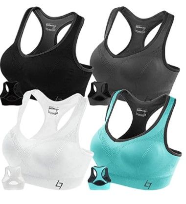 Photo 1 of FITTIN Racerback Sports Bras for Women - Padded Seamless High Impact Support for Yoga Gym Workout Fitness XL