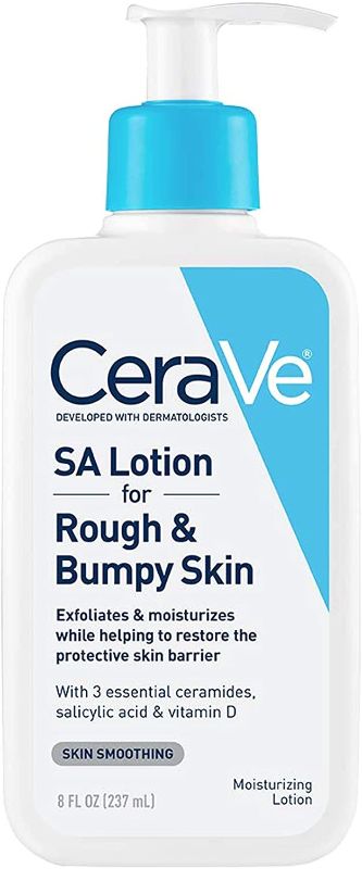 Photo 1 of CeraVe SA Lotion for Rough & Bumpy Skin | Vitamin D, Hyaluronic Acid, Lactic Acid & Salicylic Acid Lotion | Fragrance Free & Allergy Tested | 8 Ounce