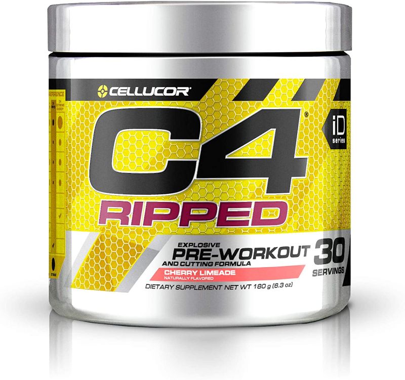 Photo 1 of C4 Ripped Pre Workout Powder Cherry Limeade | Creatine Free + Sugar Free Preworkout Energy Supplement for Men & Women | 150mg Caffeine + Beta Alanine + Weight Loss | 30 Servings