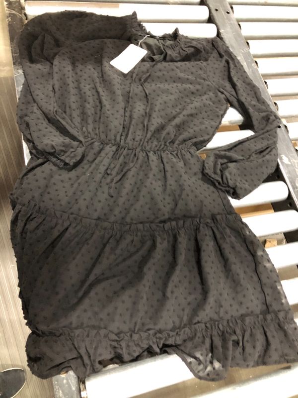 Photo 2 of  long-sleeve faux wrap dress medium