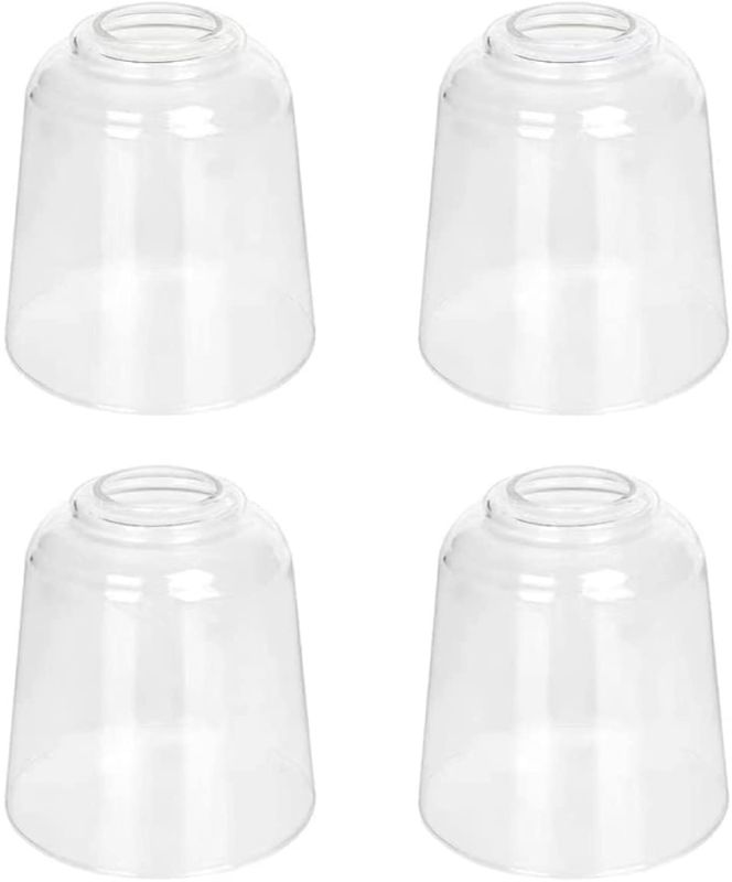 Photo 1 of 4 Pack Clear Glass Shade for Light Replacement, 5.67 inch High, 5 inch Diameter, 1.65 inch Fitter,Glass Lampshade Cover for Chandelier Bath Vanity Lights Wall Sconces Pendant Light High Transmittance