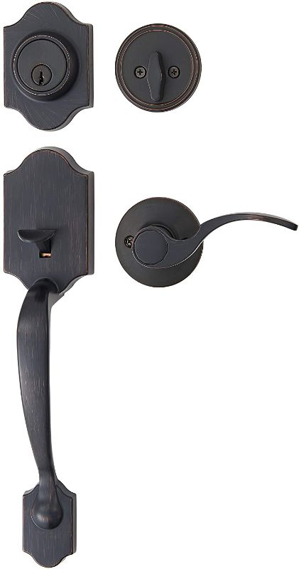 Photo 1 of Amazon Basics Handleset with Shelby Lever - Single Cylinder - Oil Rubbed Bronze
