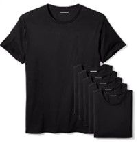 Photo 1 of Amazon Essentials Men's 6-Pack Crewneck Undershirts S