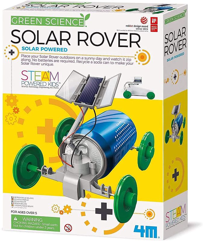 Photo 1 of 4M 3782 Green Science Solar Rover Kit DIY Solar Power & 5576 Table Top Robot - DIY Robotics Stem Toys, Engineering Edge Detector Gift for Kids & Teens, Boys & Girls